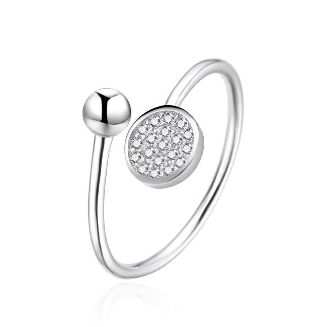Agato Anello aperto in argento con zirconi AGT-R37W - Diametro: 62 mm donna