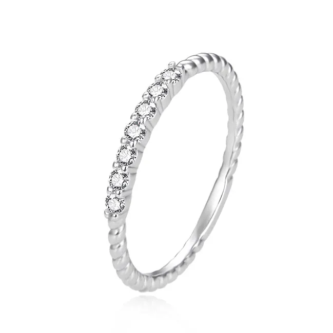 Agato Delicato anello in argento con zirconi AGT-R57W - Diametro: 54 mm donna