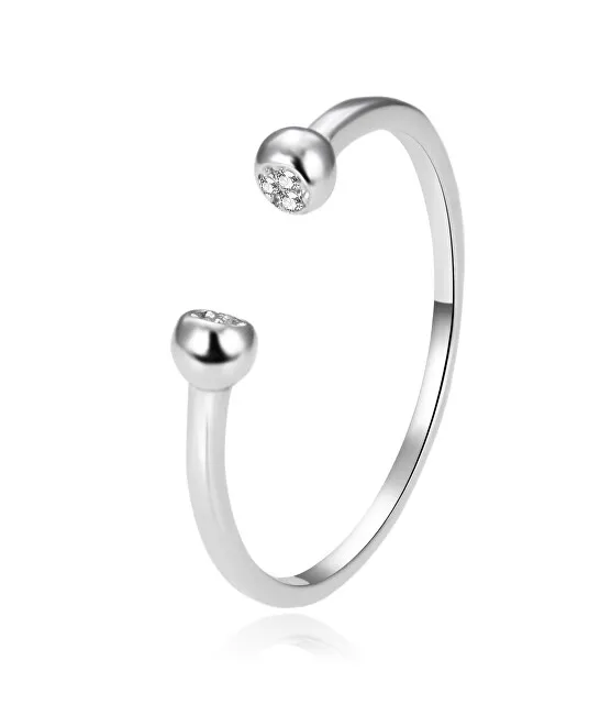 Agato Anello aperto in argento con zirconi AGT-R45W - Diametro: 52 mm donna