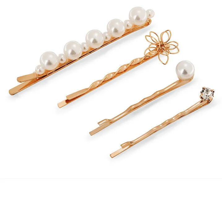 Troli Elegante set di fermagli per capelli placcati in oro donna