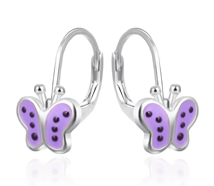 Orecchini in argento per bambine con papillon AGT-ED017L Codice: sAO0371