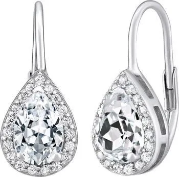 Silvego Orecchini pendente ORIANNA in argento con zirconi LPS0341SR donna