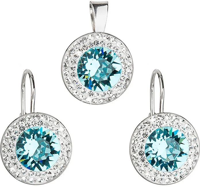 Evolution Group Set alla Kate Middleton 39107.3 turchese chiaro (orecchini, pendente) donna