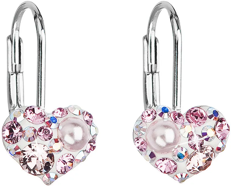 Evolution Group Orecchini a cuore 31125.9 rosa chiaro donna