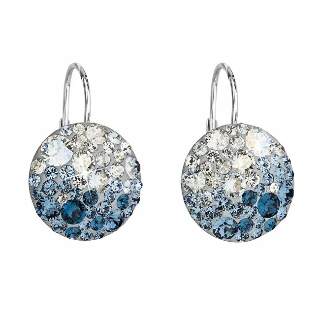 Orecchini Evolution Group in cristallo argento 31176.3 Blu ghiaccio donna