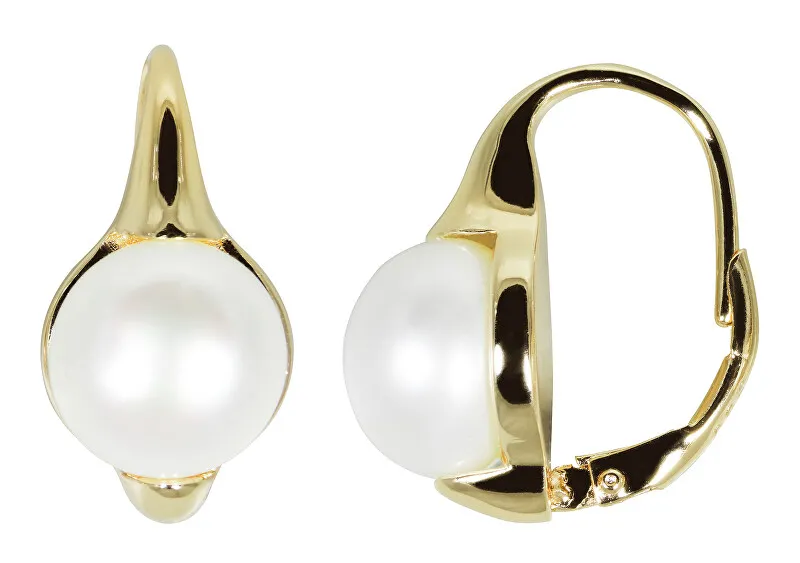 JwL Luxury Pearls Orecchini placcati oro con perle vere JL0532 donna