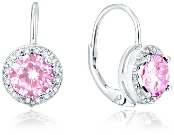 Beneto Orecchini in argento con cristilla rosa AGUC1159 donna