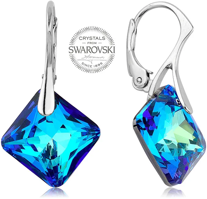Levien Orecchini scintillanti con cristilla blu principessa donna