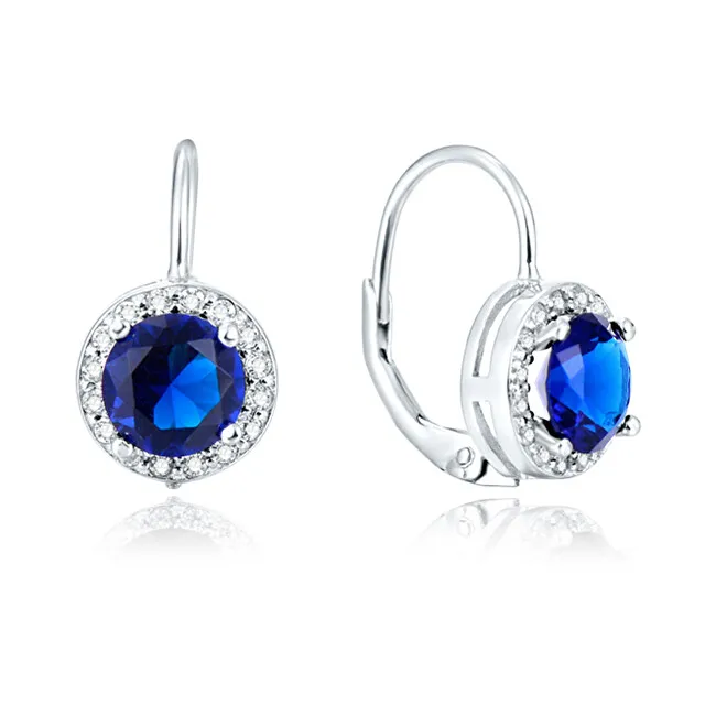 Beneto Orecchini in argento con cristilla blu AGUC1156 donna