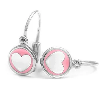 Beneto Orecchini a forma di cuore in argento per bambini AGUC1767D donna