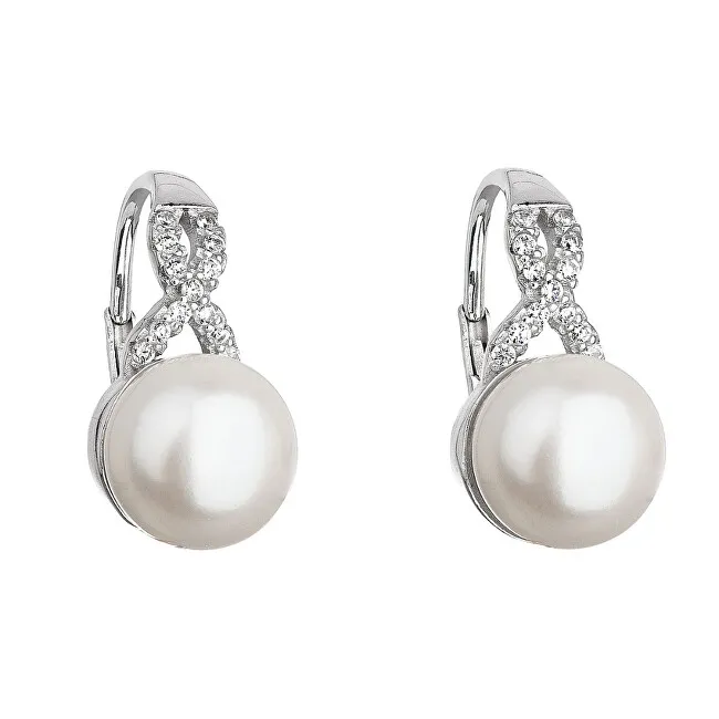 Evolution Group Orecchini in argento con perla di fiume 21048.1 bianca donna
