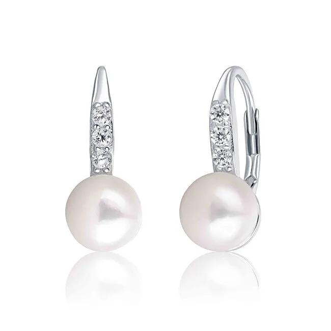 JwL Luxury Pearls Orecchini in argento con perla e zirconi JL0601 donna
