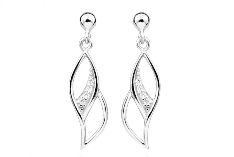 Gatto in argento moda con zirconi SC400 donna