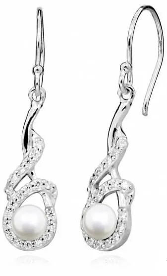 Silver Cat Delicati orecchini con perla e zirconi SC414 donna