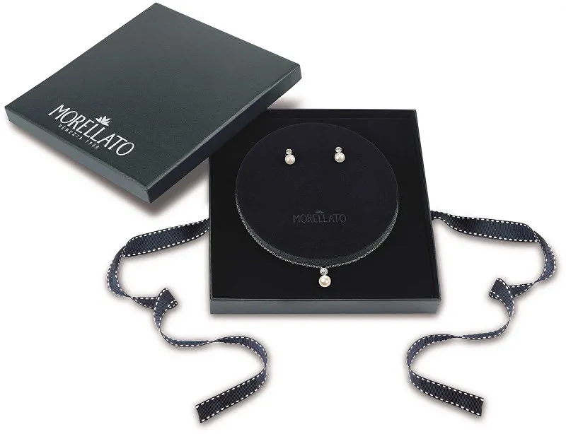 Morellato Set di gioielli in argento con perle Perla SANH09 (orecchini, catena, ciondolo) donna