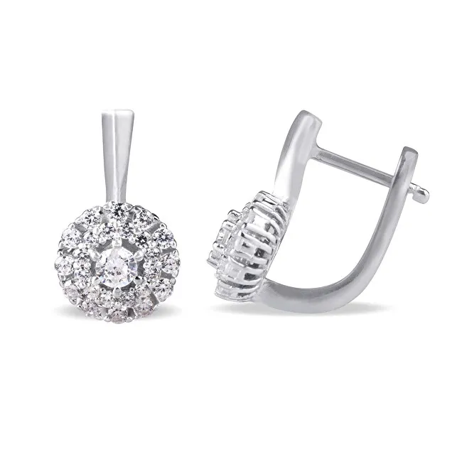 Beneto Orecchini in argento scintillanti con zirconi trasparenti AGUC2263 donna