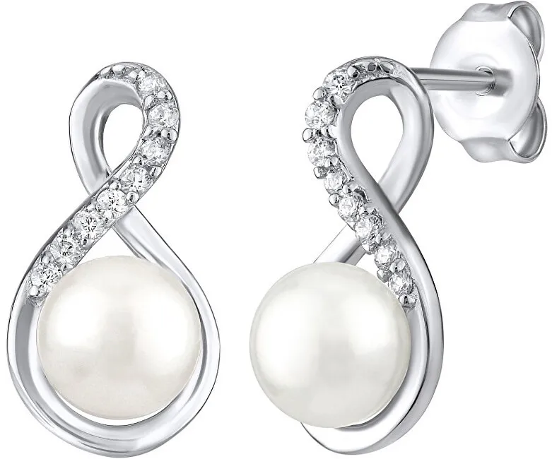 Silvego Orecchini originali in argento con vera perla bianca JST16959E donna