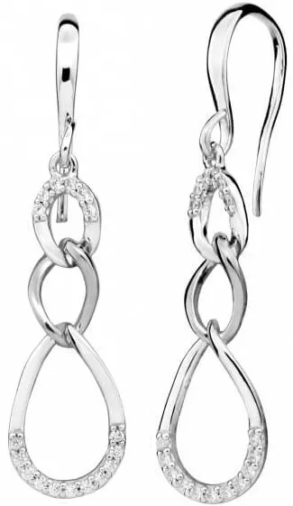 Orecchini eleganti Gatto Argento con zirconi SC438 donna