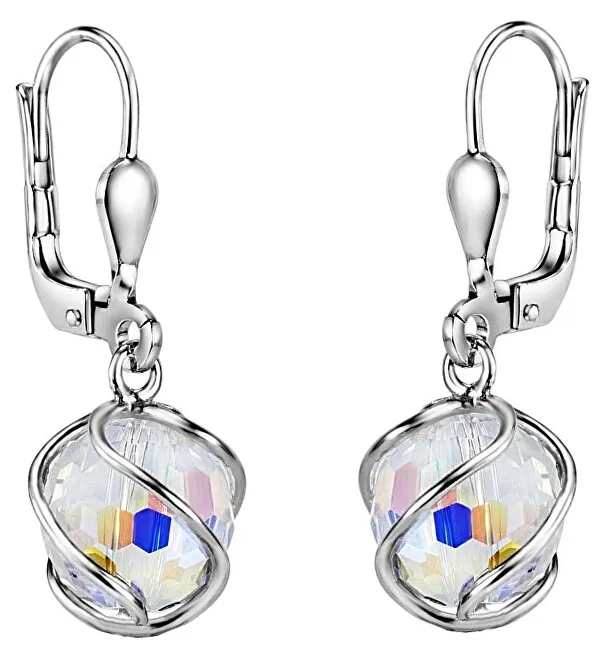 Silvego Orecchini pendenti scintillanti con cristalli Swarovski® SILVEGOB31644 donna