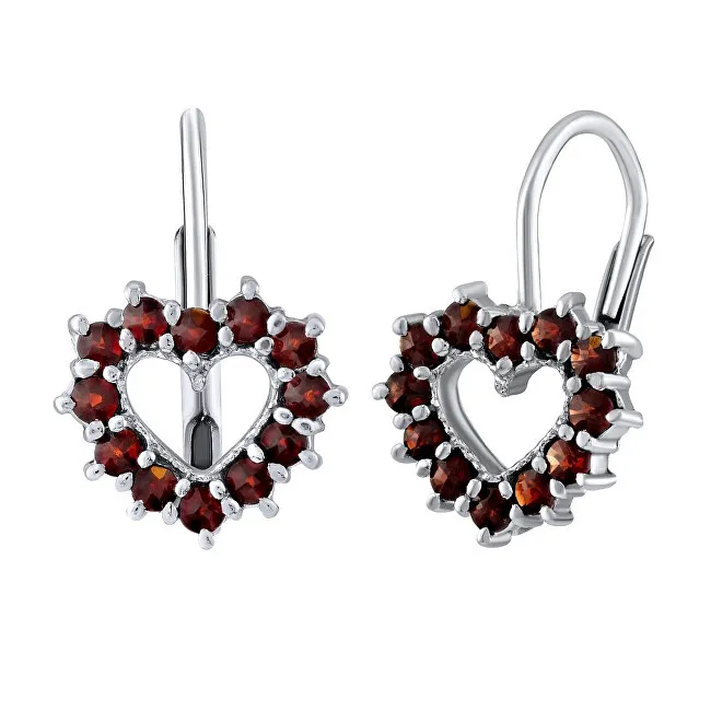 Orecchini Silvego in argento con veri granati SILVEGOB380095 donna