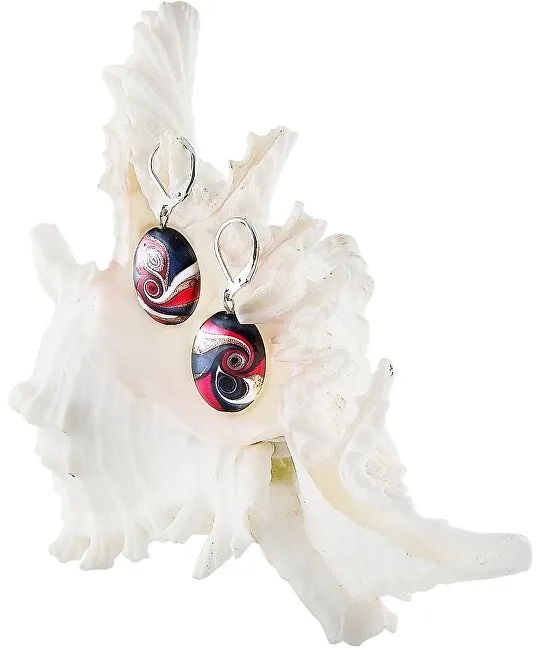 Lampglas Orecchini Magic Mayan Love in perla Lampglas EP37 donna