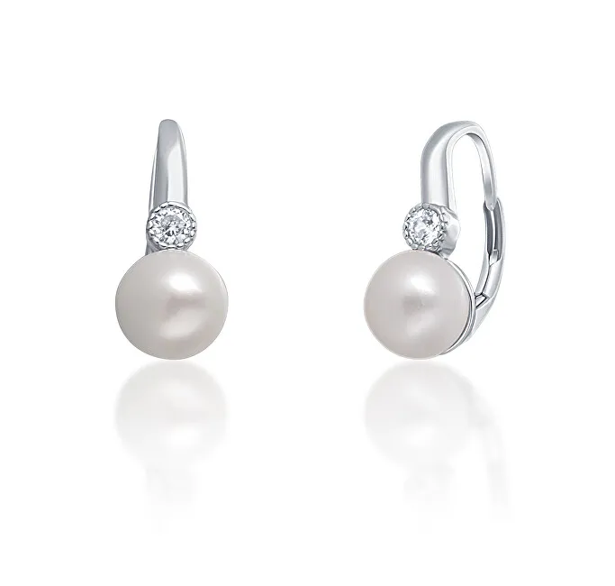 JwL Luxury Pearls Deliziosi orecchini in argento con vera perla bianca JL0673 donna