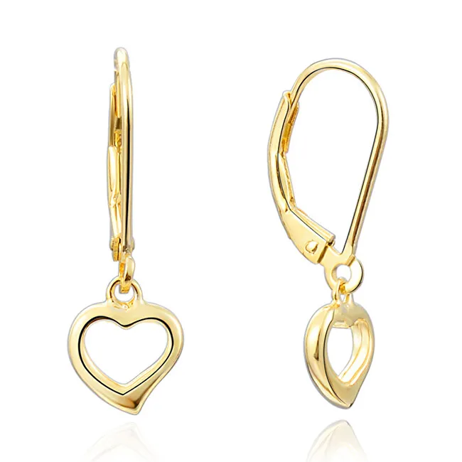 Beneto Orecchini in argento placcato oro con cuori AGUC1960-GOLD donna