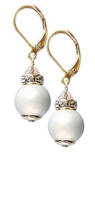 Lampglas Delicati orecchini Sweet Cream realizzati con perle Lampglas ECU23 donna