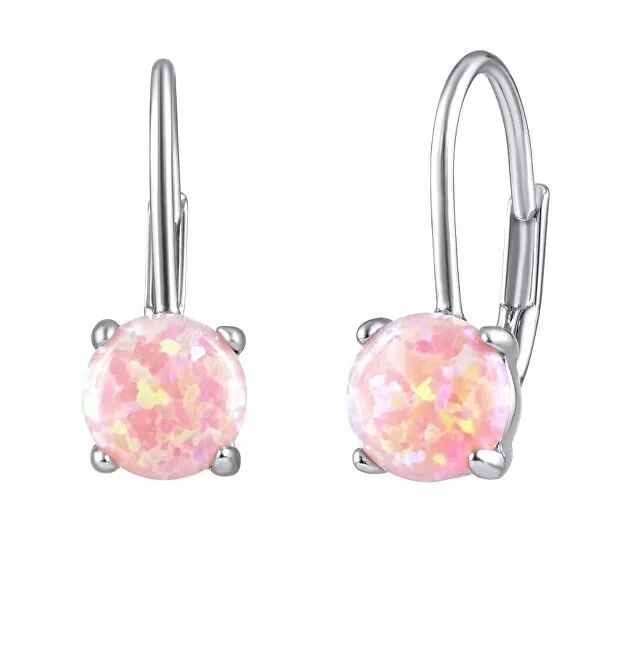 Silvego Orecchini in argento con opale sintetico rosa LPS1398P donna