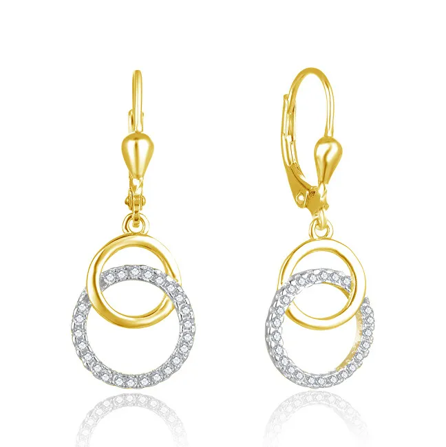 Beneto Eleganti orecchini placcati oro con zirconi AGUC2707-RHG donna