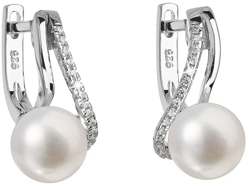 Evolution Group Orecchini in argento con perle vere Pavon 21024.1 donna