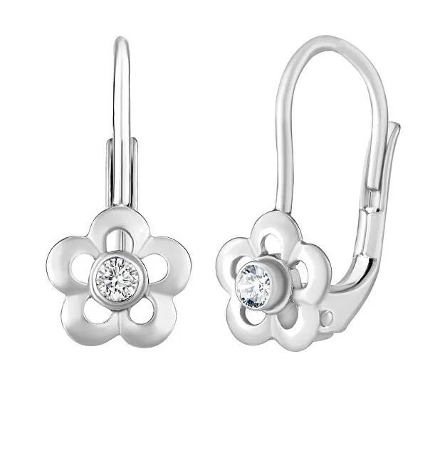 Silvego Orecchini a forma di fiore in argento con zirconi Swarovski® SILVEGOB70164SW donna