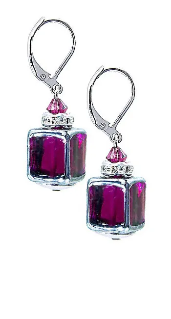 Lampglas Orecchini delicati e succosi di lampone realizzati con perle Lampglas ECU32 donna