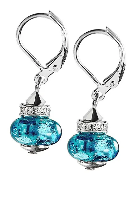 Lampglas Orecchini Shiny Sea Depth con argento puro e perle Lampglas ESH5 donna
