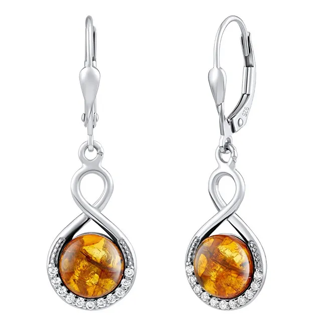 Silvego Orecchini in argento con vera ambra JST147107EJ donna