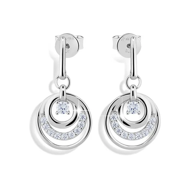 Modesi Orecchini in argento lucido con zirconi J230CZ-WN donna