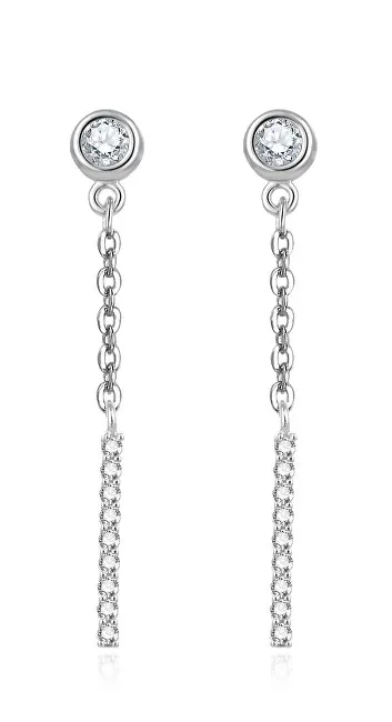 Beneto Eleganti orecchini in argento con zirconi trasparenti AGUV937L donna