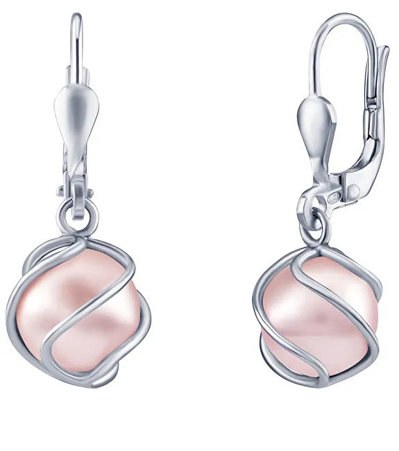 Silvego Orecchini in argento con perla Swarovski® rosa SILVEGOB31644SWP donna