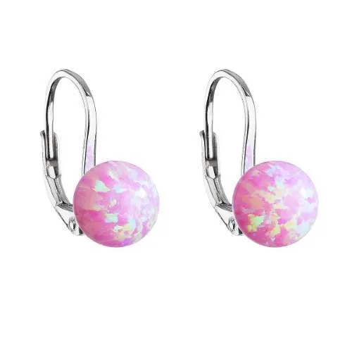 Evolution Group Orecchini in argento scintillante con opale sintetico rosa 11245.3 donna