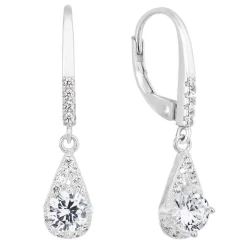 Evolution Group Deliziosi orecchini in argento con zirconi 11305.1 donna