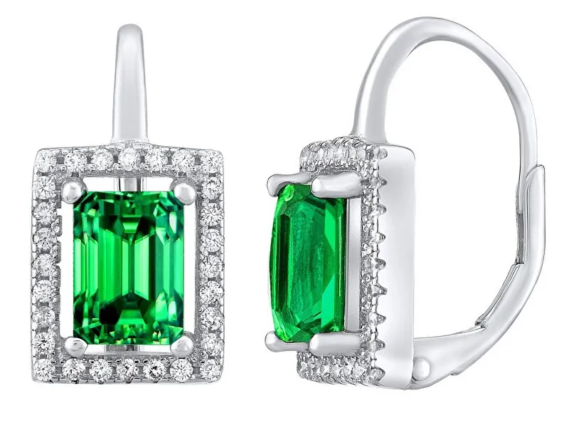 Silvego Orecchini PALOMA in argento con zircone verde LPSPE0455G donna