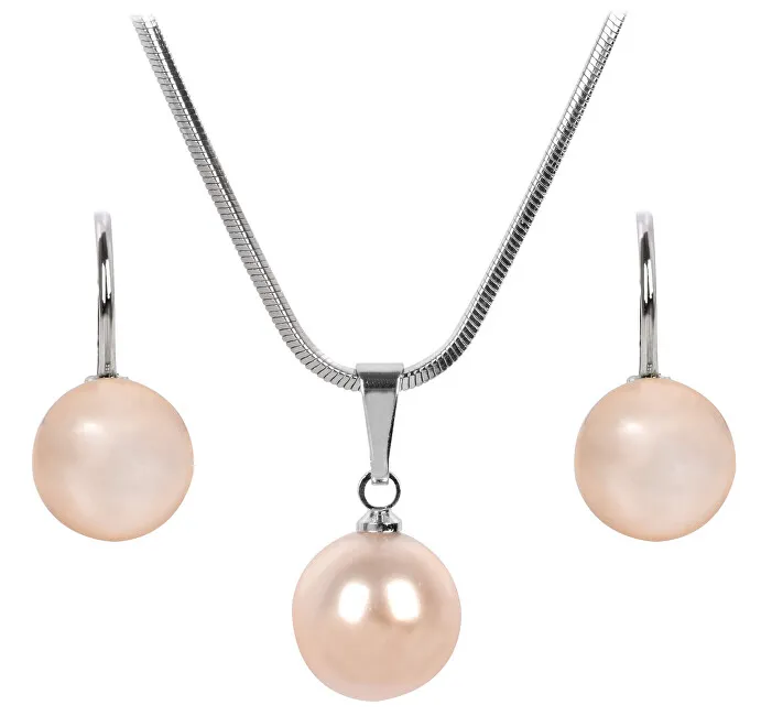 Levien Un grazioso set di collane e orecchini Pearl Peach da donna