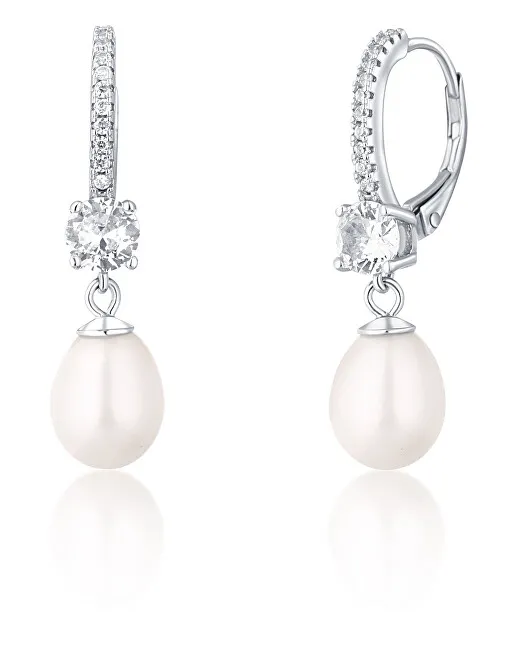 JwL Luxury Pearls Deliziosi orecchini in argento con perle vere e zirconi JL0739 donna