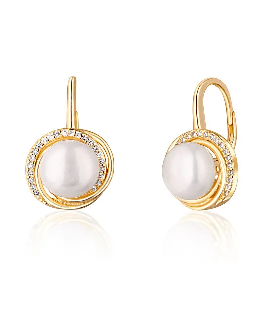 JwL Luxury Pearls Orecchini di lusso placcati oro giallo con vere perle di fiume JL0768 donna