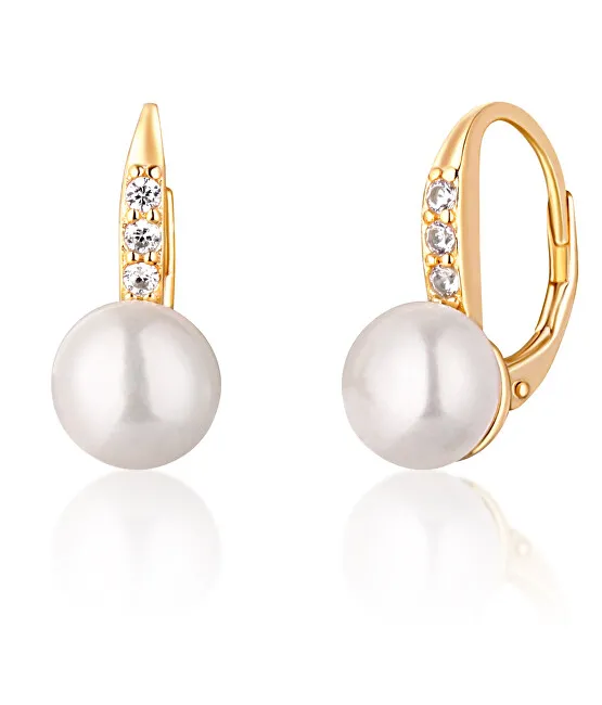 JwL Luxury Pearls Orecchini placcati oro giallo con perle e zirconi JL0769 donna