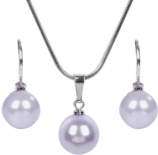 Levien Un grazioso set di collane e orecchini in perle di lavanda donna
