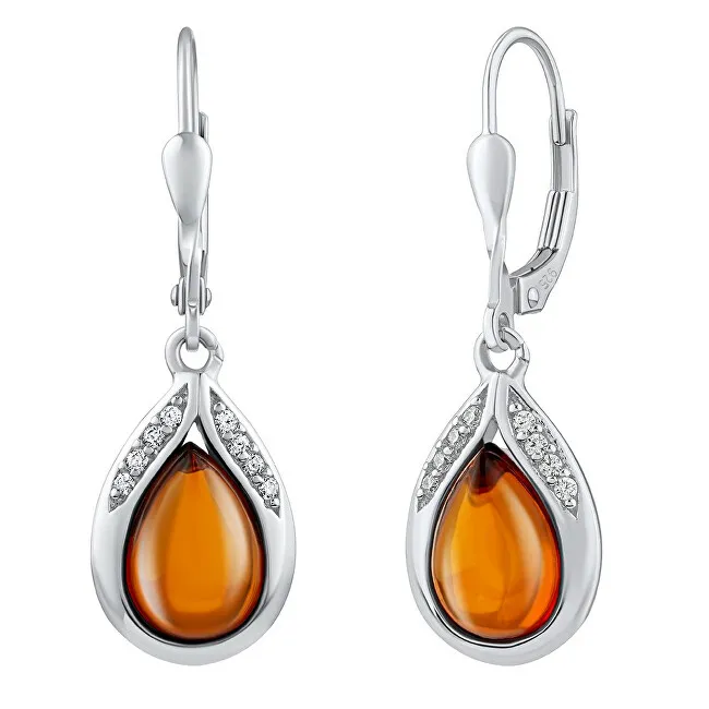 Silvego Orecchini in argento con ambra naturale JST13327EJ donna