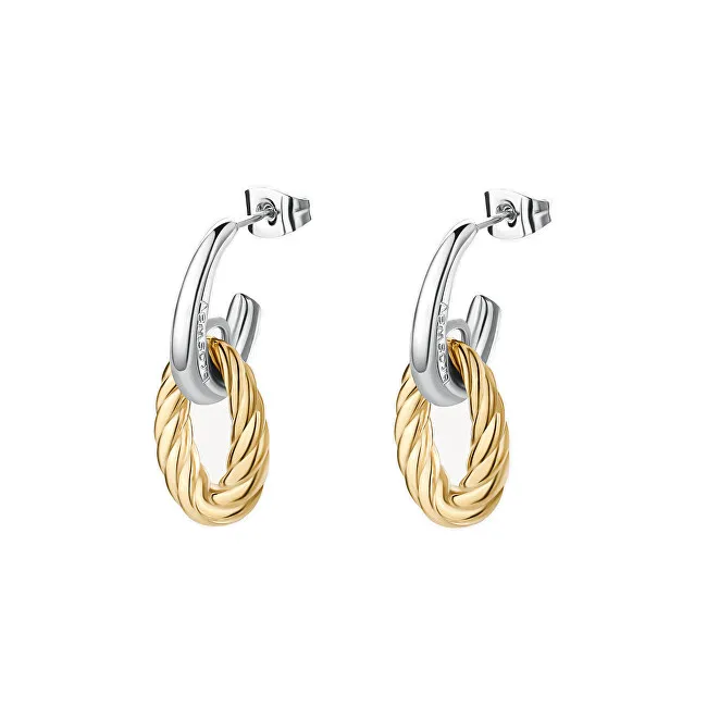 Brosway Eleganti orecchini in acciaio bicolore Amy BAY24 donna