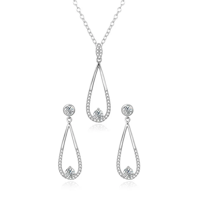 Agato AGSET366R Affascinante set di gioielli in argento (collan, ciondolo, orecchini) donna