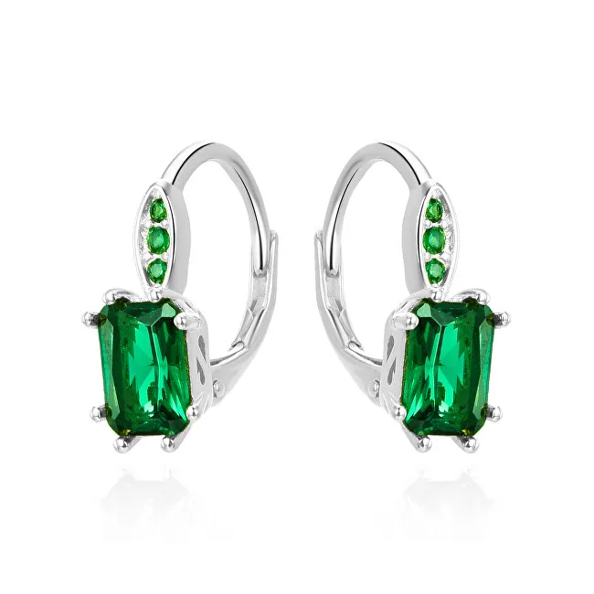 Agato Orecchini in argento con cristallo verde AGT-E001LGR donna